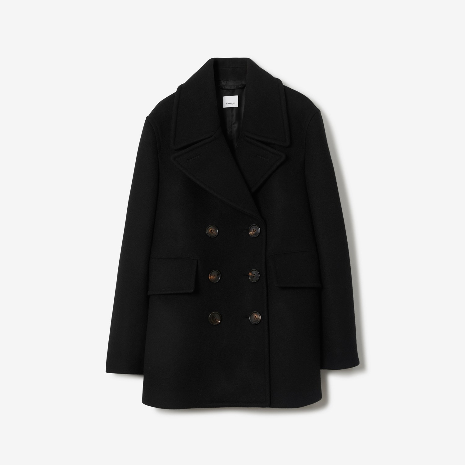 Pea coat in lana (Nero) - Donna | Sito ufficiale Burberry®