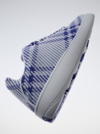 Blaue Sneaker „Box“ mit Karomuster 