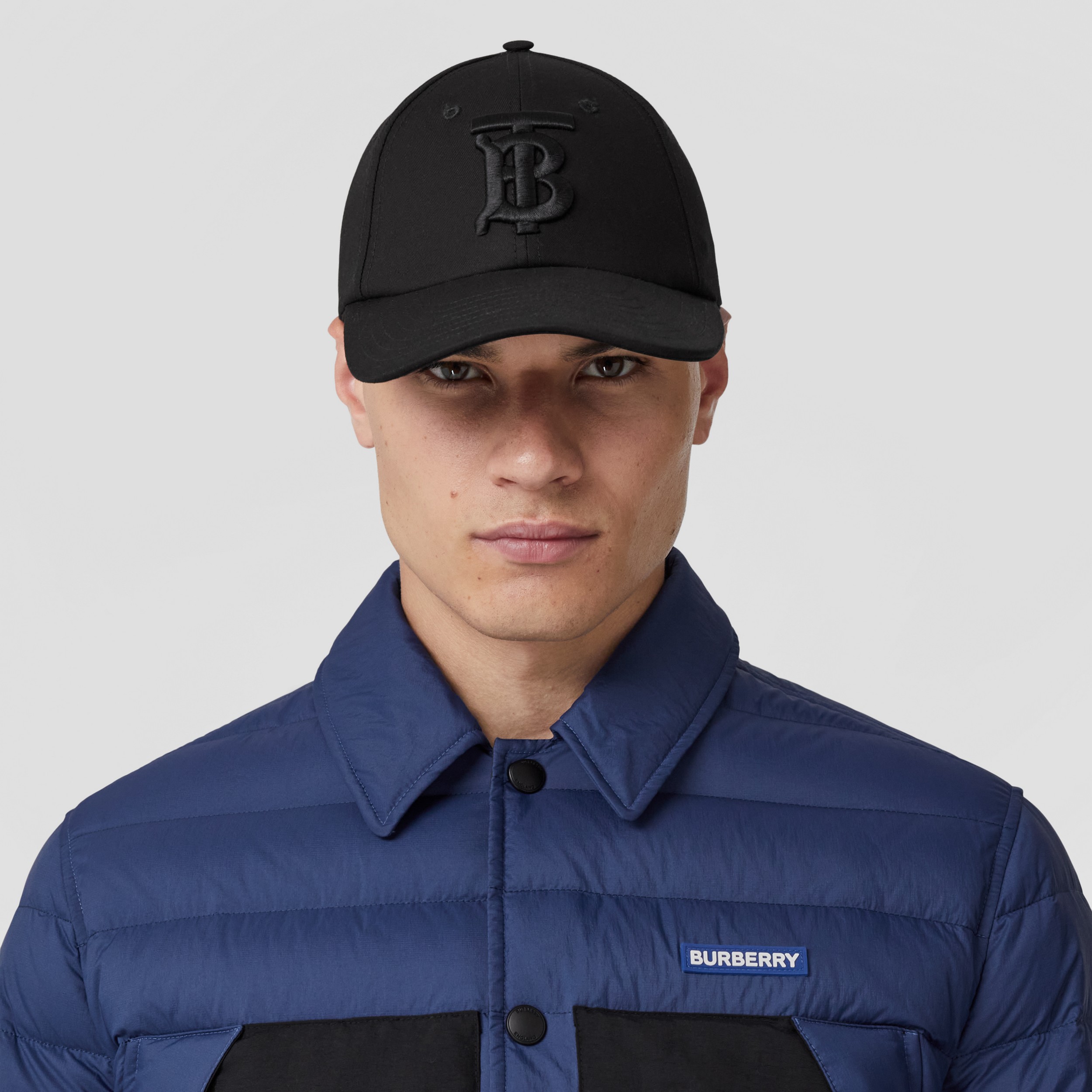 Logo Print Nylon Puffer Jacket in Deep Royal Blue - Men | Burberry® Official - 2