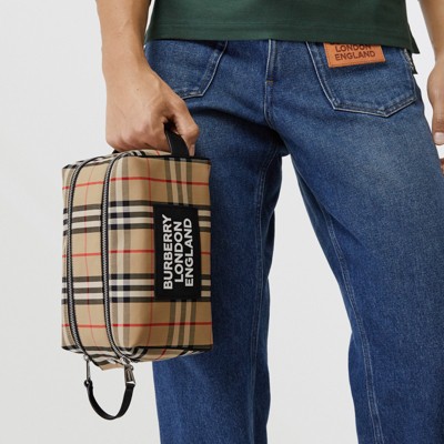 Vintage Check Travel Pouch 
