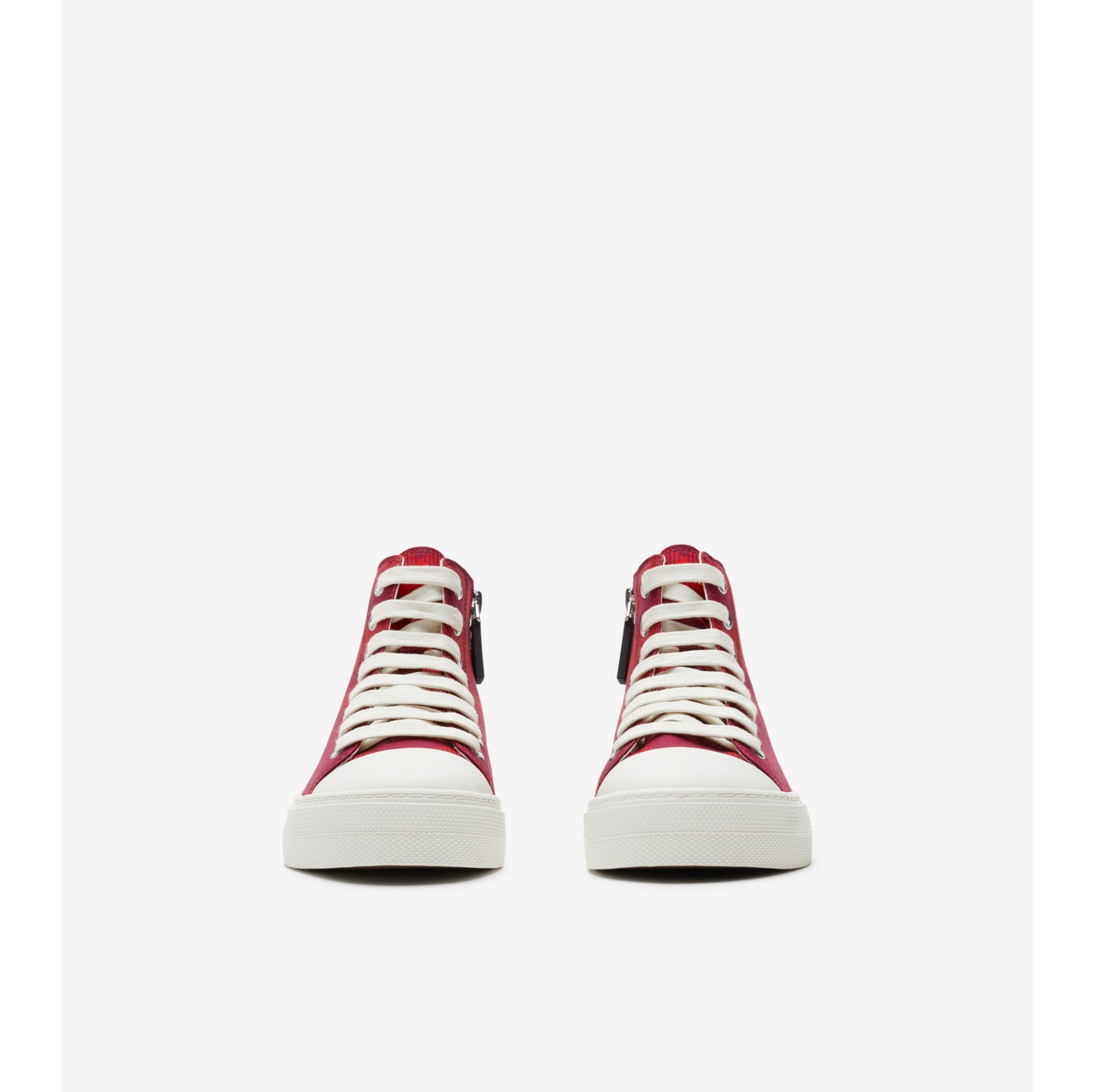 Check Cotton High-top Sneakers in Ripple - Children | Burberry® Official