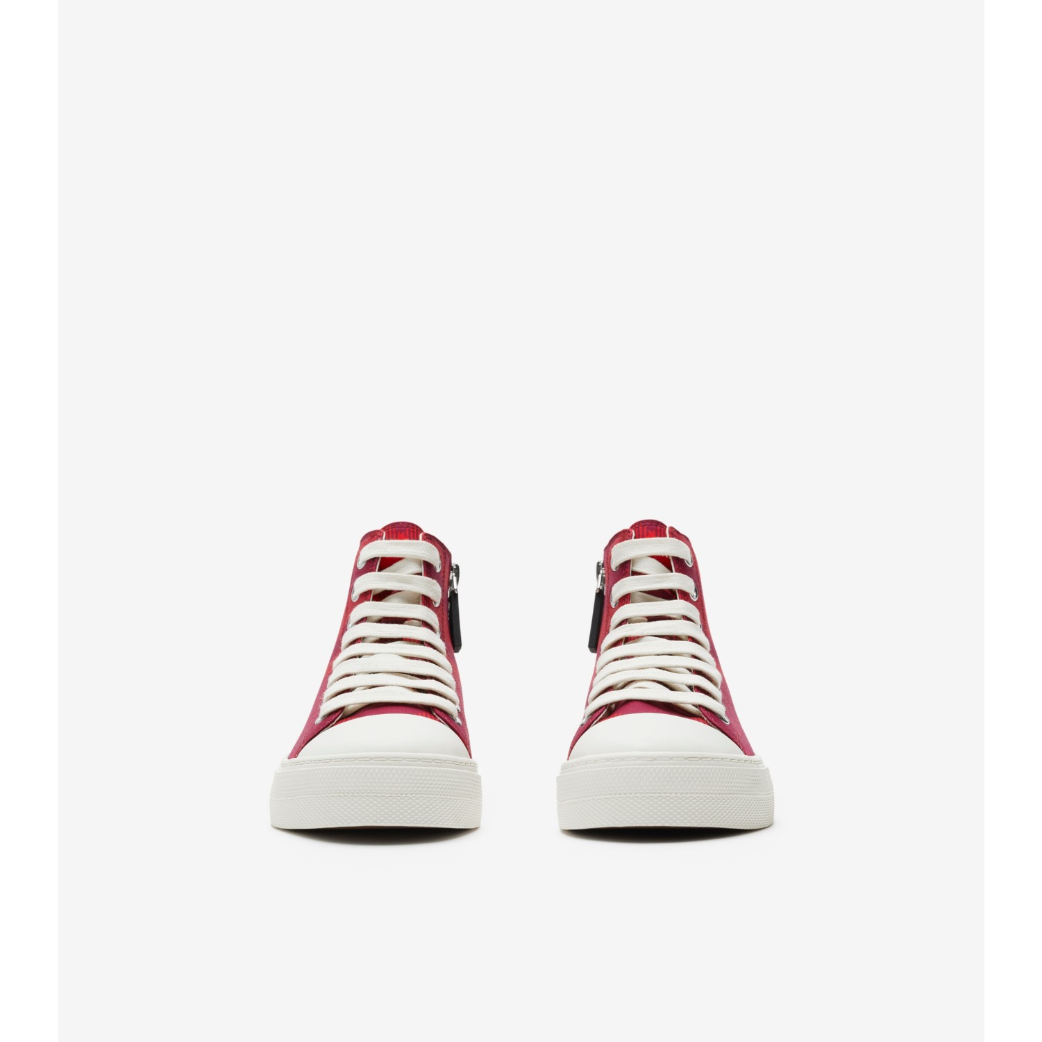 Sneakers montantes en coton Check