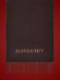 Dark Birch Brown and Dark Umber Check Cashmere Reversible Scarf
