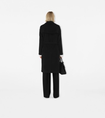 Burberry wrap cashmere coat - Black