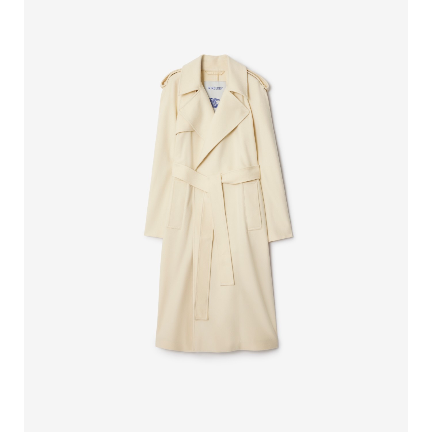 Cashmere Wrap Coat in Candle - Women | Burberry® Official