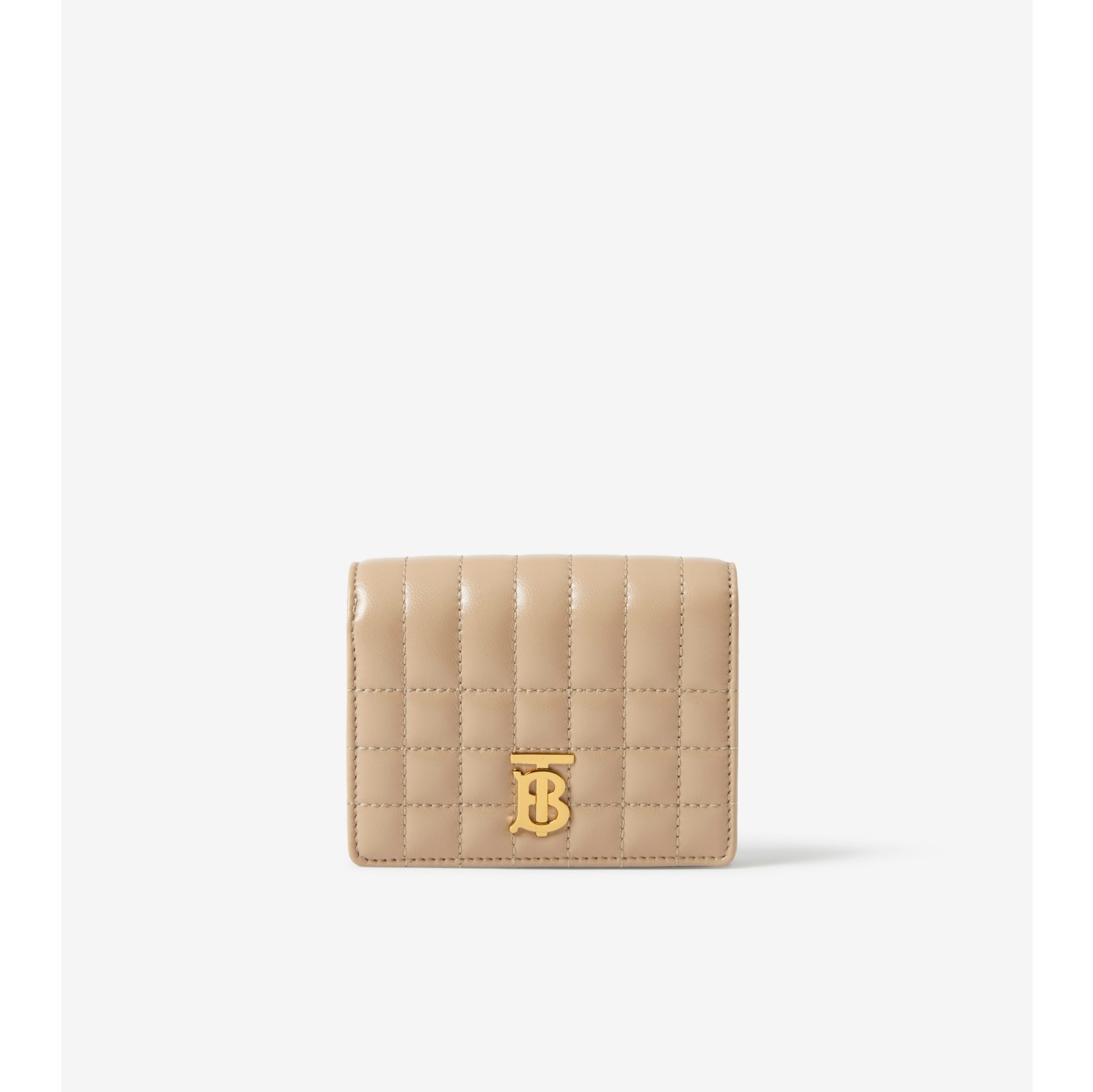 Quilted Leather Small Lola Folding Wallet in Oat beige - Women | Burberry®  Official