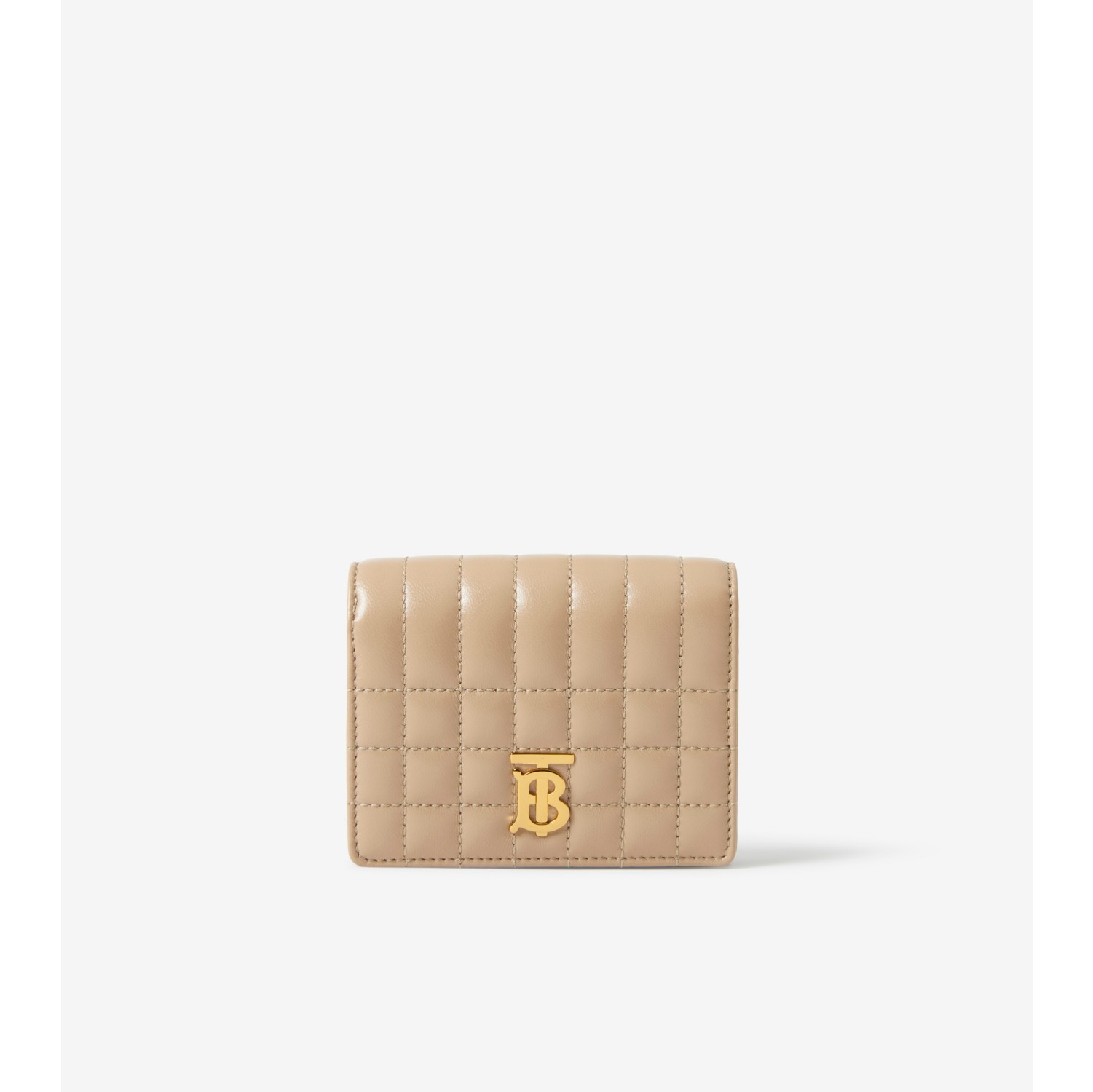 キルティングレザー スモール ローラ フォールディングウォレット (オーツベージュ) - ウィメンズ | Burberry®公式サイト