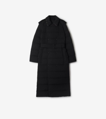 Long Nylon Puffer Coat in Black/sand - Women | Burberry® Official
