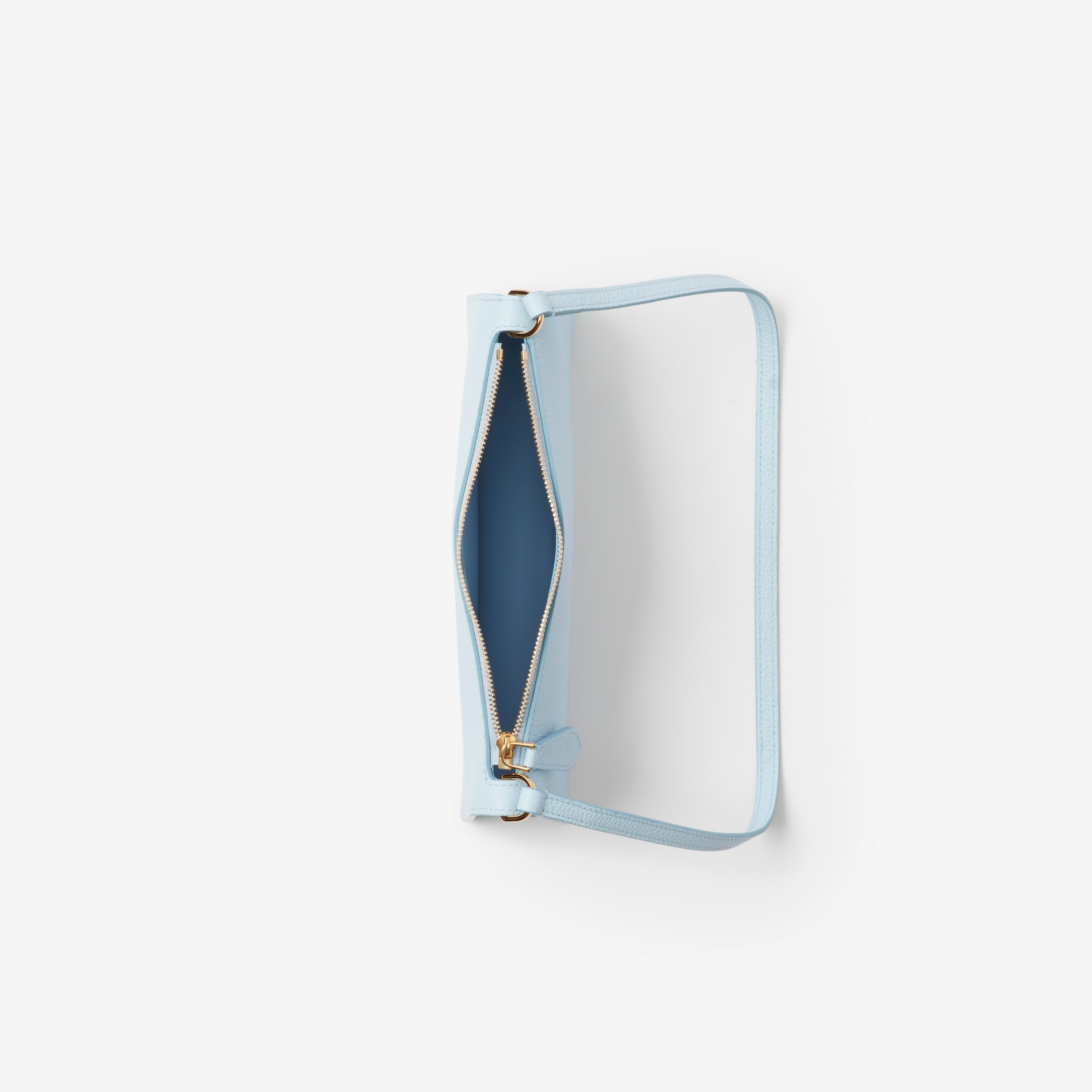 Mini pochette TB en cuir grainé (Bleu Pâle) - Femme | Site officiel Burberry® - 4