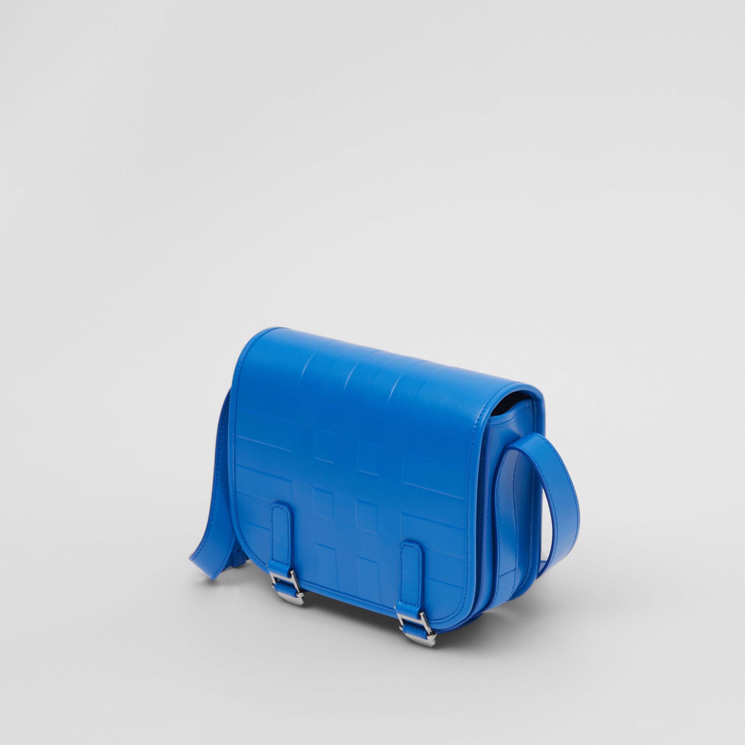 Messenger-Tasche aus Leder mit Karoprägung (Leuchtendes Ozeanblau) - Herren | Burberry® - 3