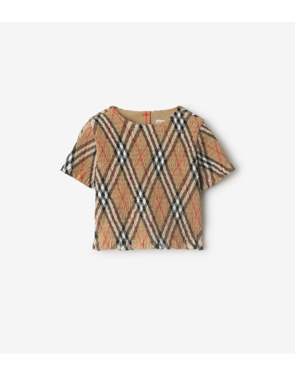 Blusa de algodão em Check