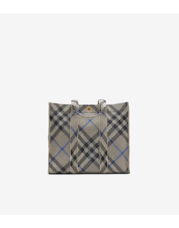 Medium Check Knitted Tote