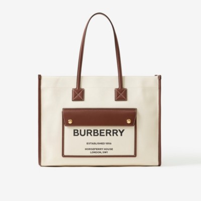 Medium Freya Tote in Natural/tan | Burberry® Official