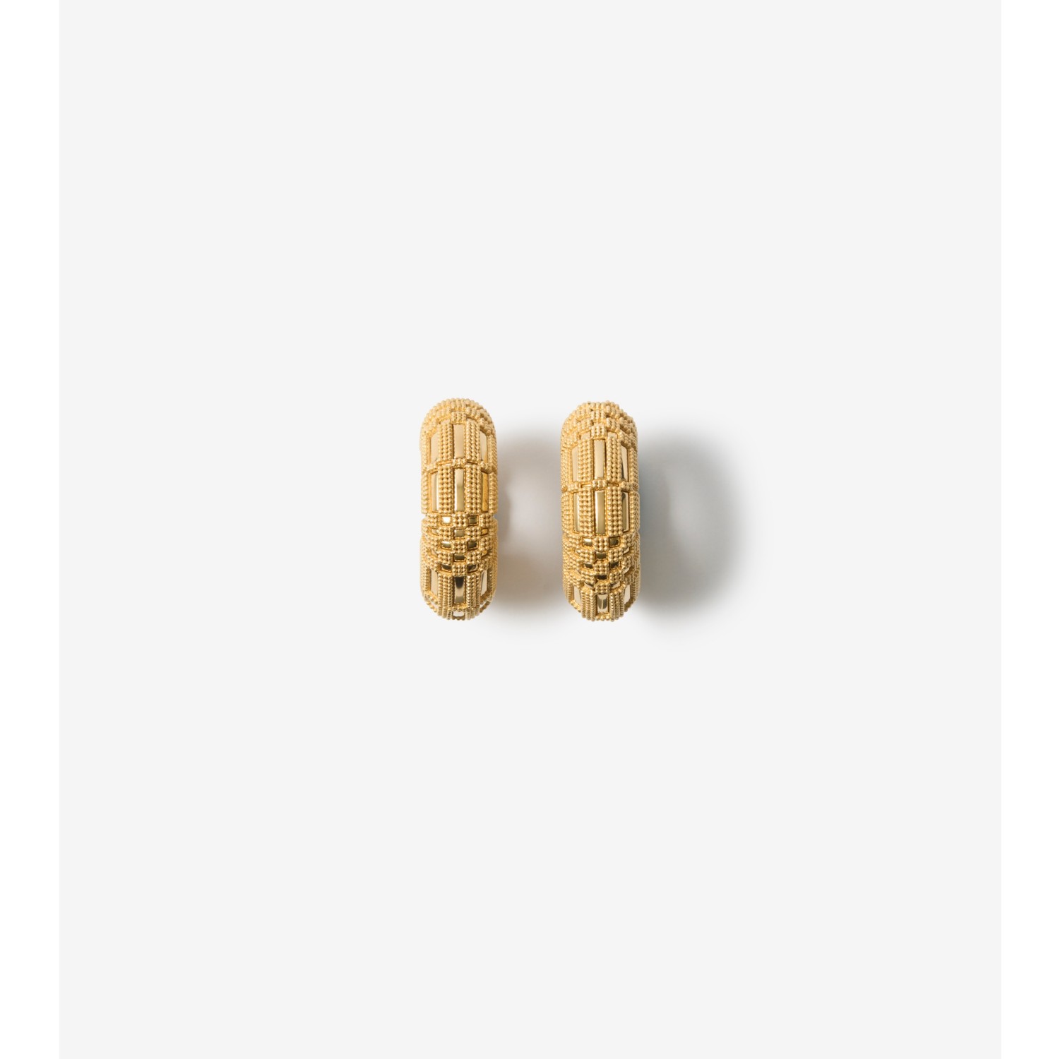 Check Granulation Hoop Earrings​