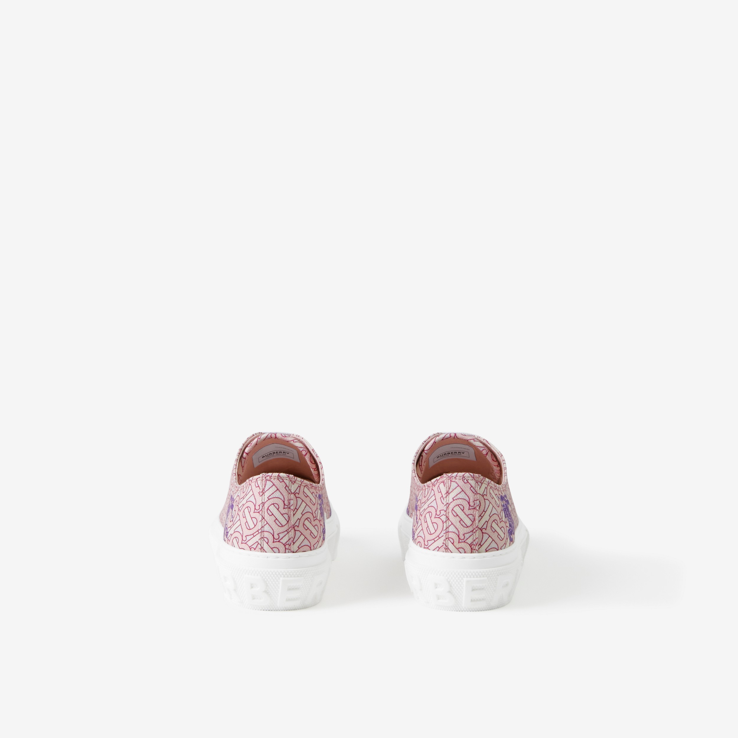 Sneakers en coton Monogram avec EKD (Améthyste Intense) - Femme | Site officiel Burberry® - 3