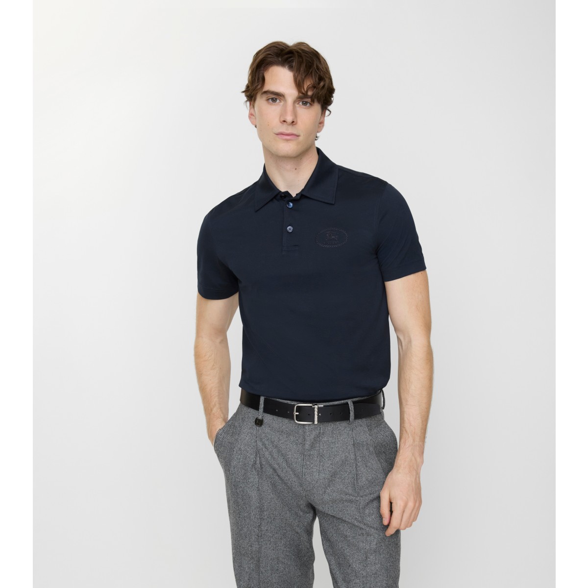  Embroidered Cotton Polo Shirt