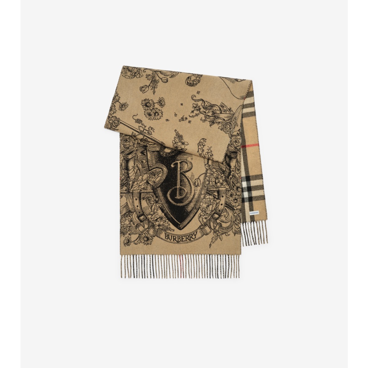  Check Reversible Etched Knight Scarf
