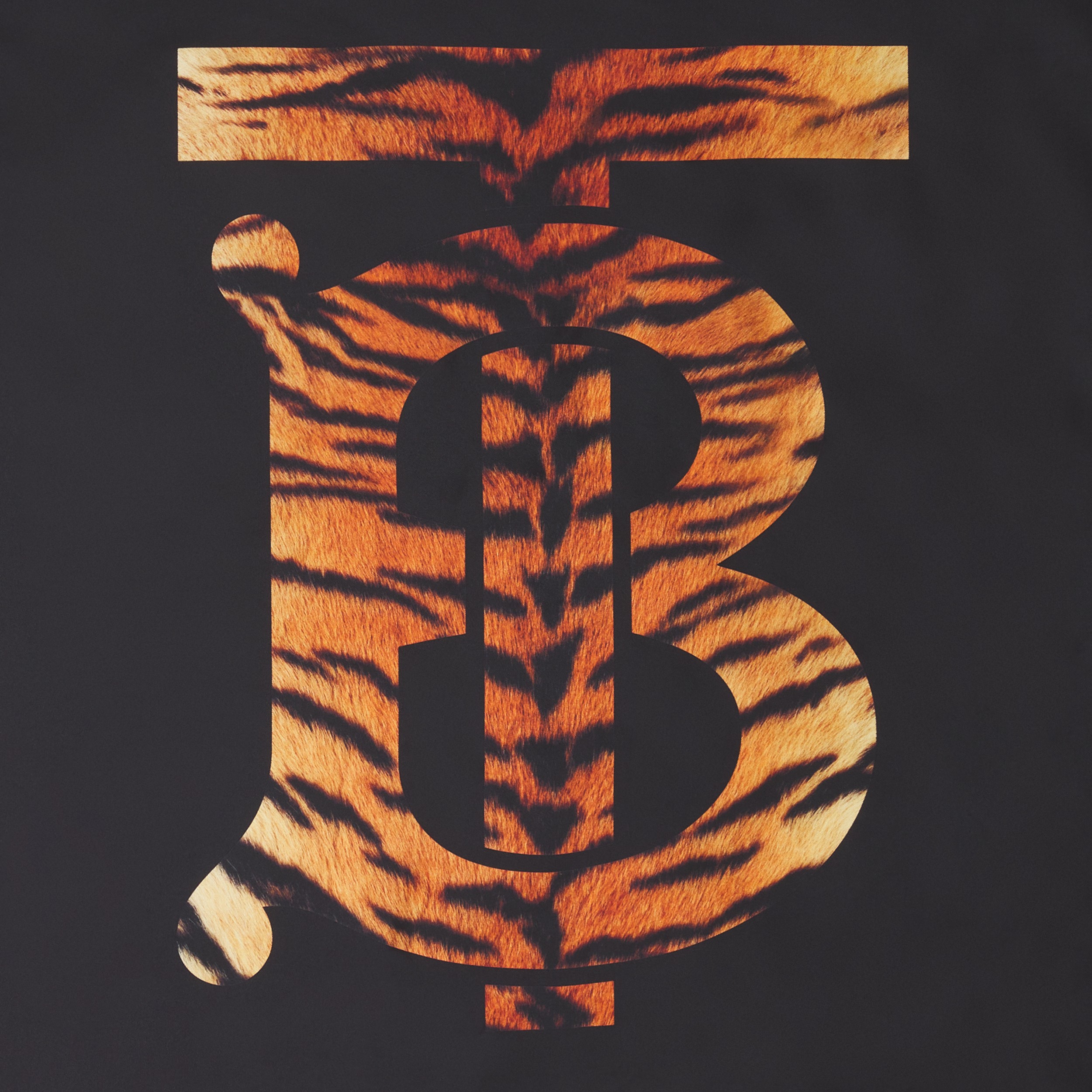 Monogram Motif Silk Square Scarf in Orange | Burberry® Official - 2