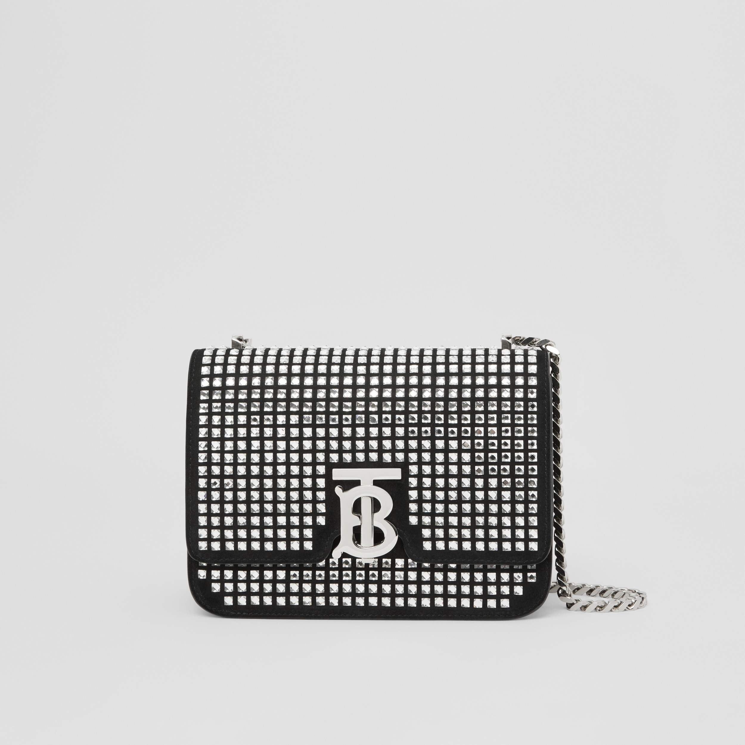 Crystal-embellished Leather Small TB Bag in Black/crystal - Women | Burberry® Official - 1