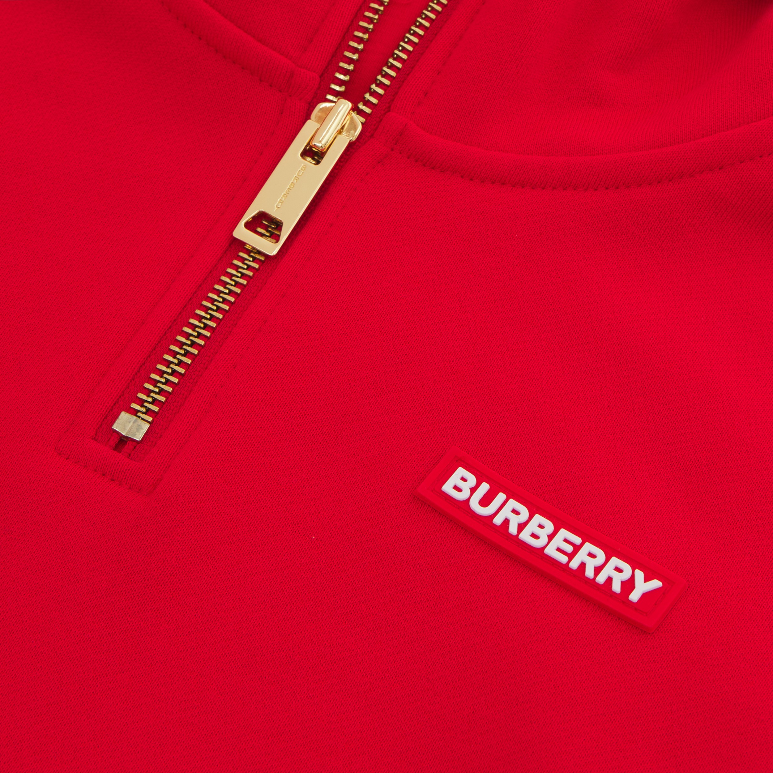 Tiger Graphic Cotton Hooded Top in Bright Red | Burberry® Official - 2
