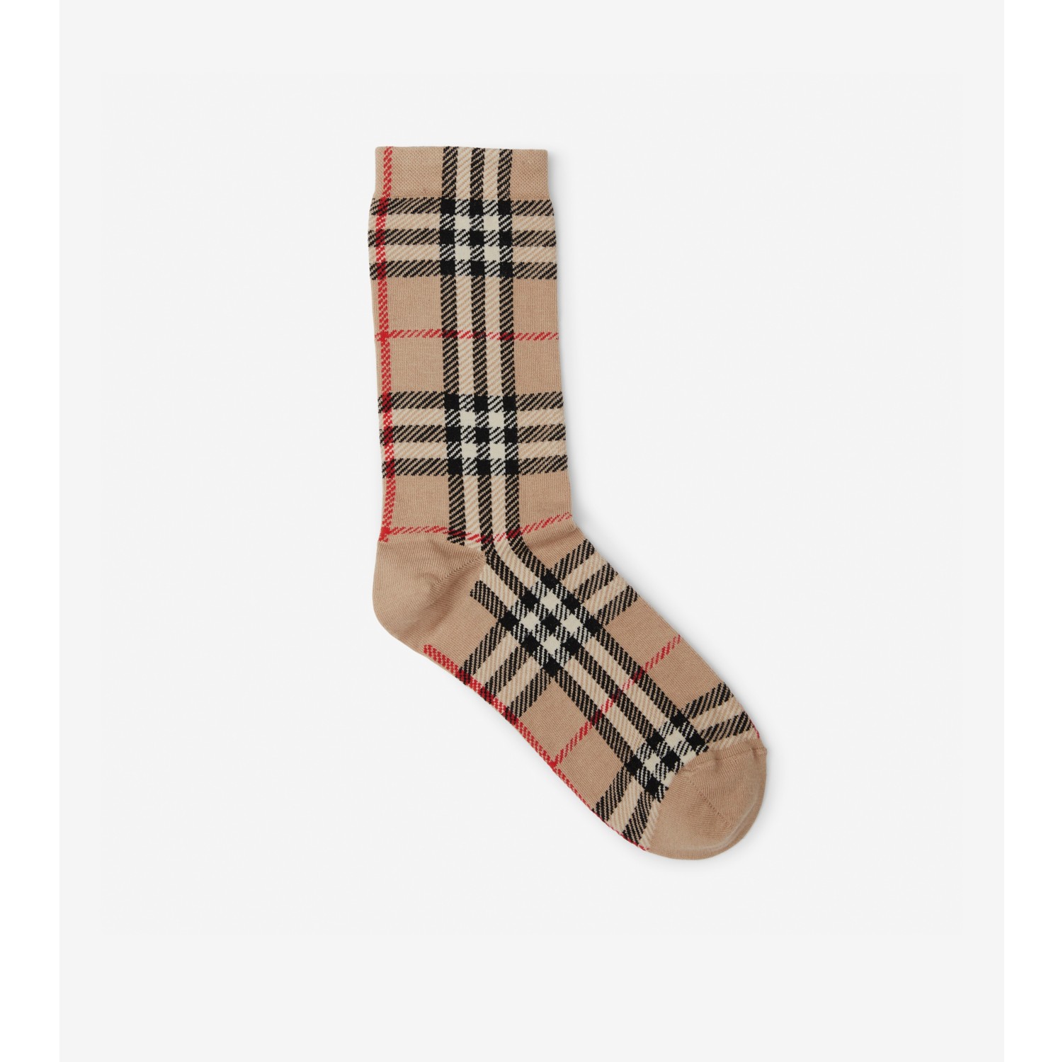 Chaussettes en coton et cachemire mélangés Vintage check en intarsia