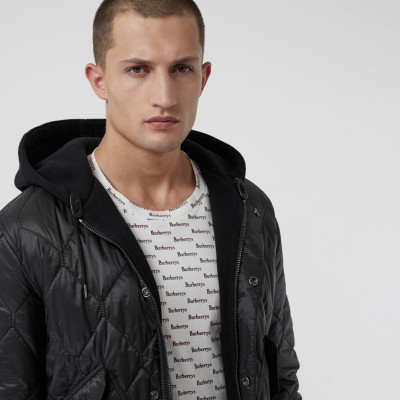 burberry quilted hooded jacket