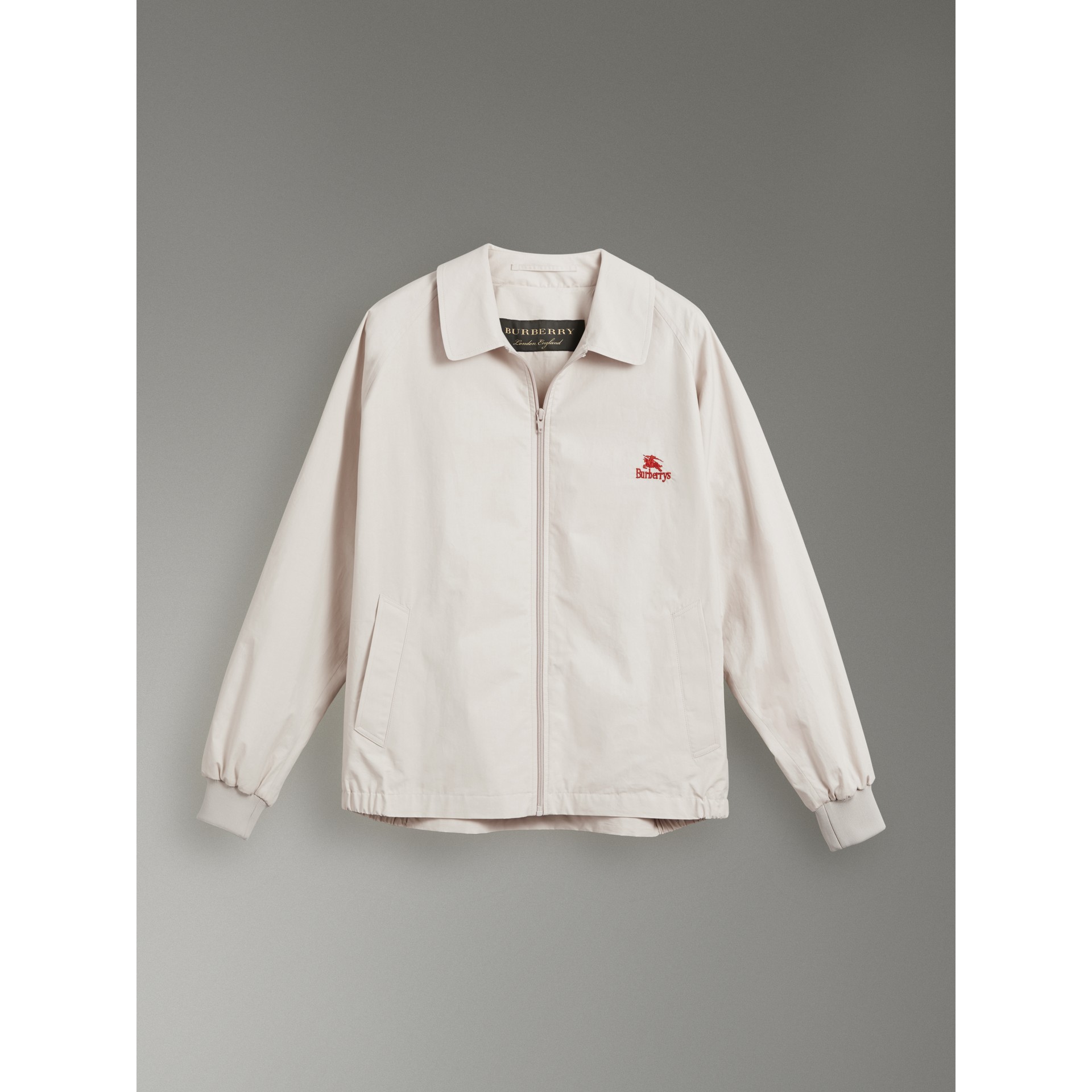reissued cotton harrington jacket in sand women burberry united