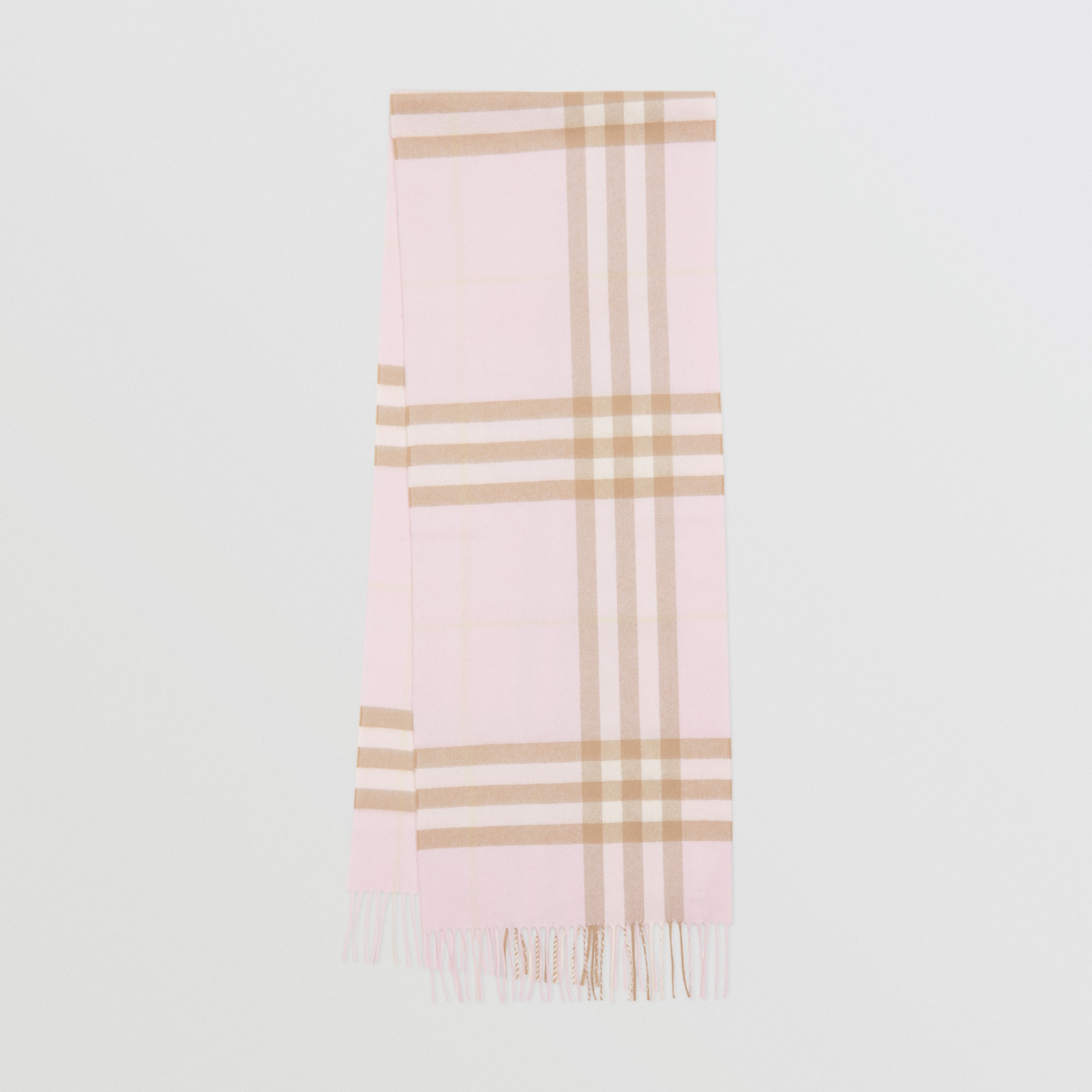 The Classic Check Cashmere Scarf in Alabaster | Burberry® Official - 1