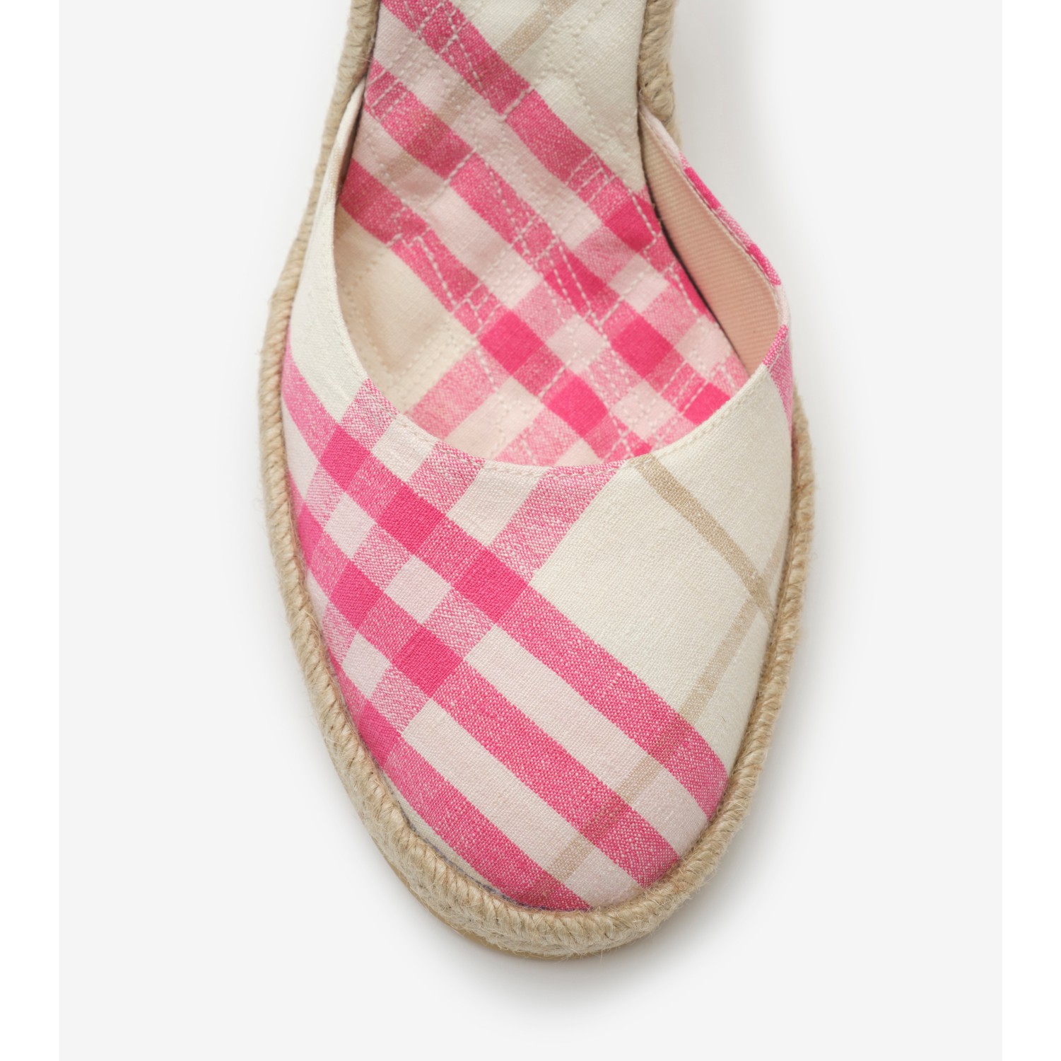 Check Mews Espadrille Pumps​ in Aubergine purple - Women | Burberry® Official