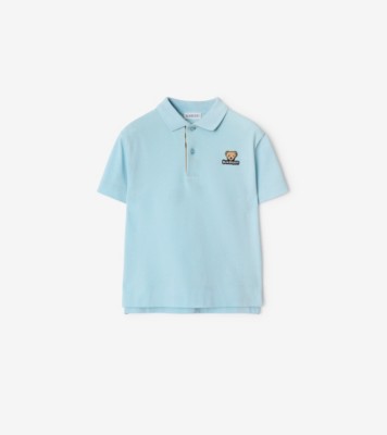 コットン ポロシャツ (クラウドブルー) | Burberry®公式サイト