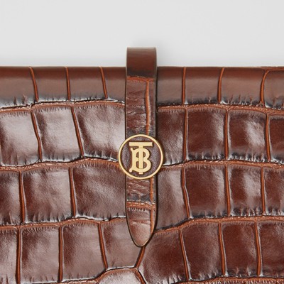 burberry embossed check leather folding wallet