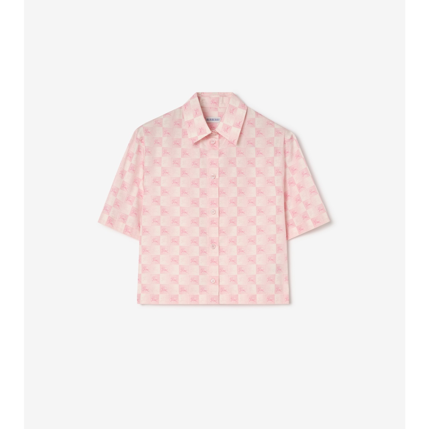 Cropped EKD Checkerboard​ Cotton Shirt