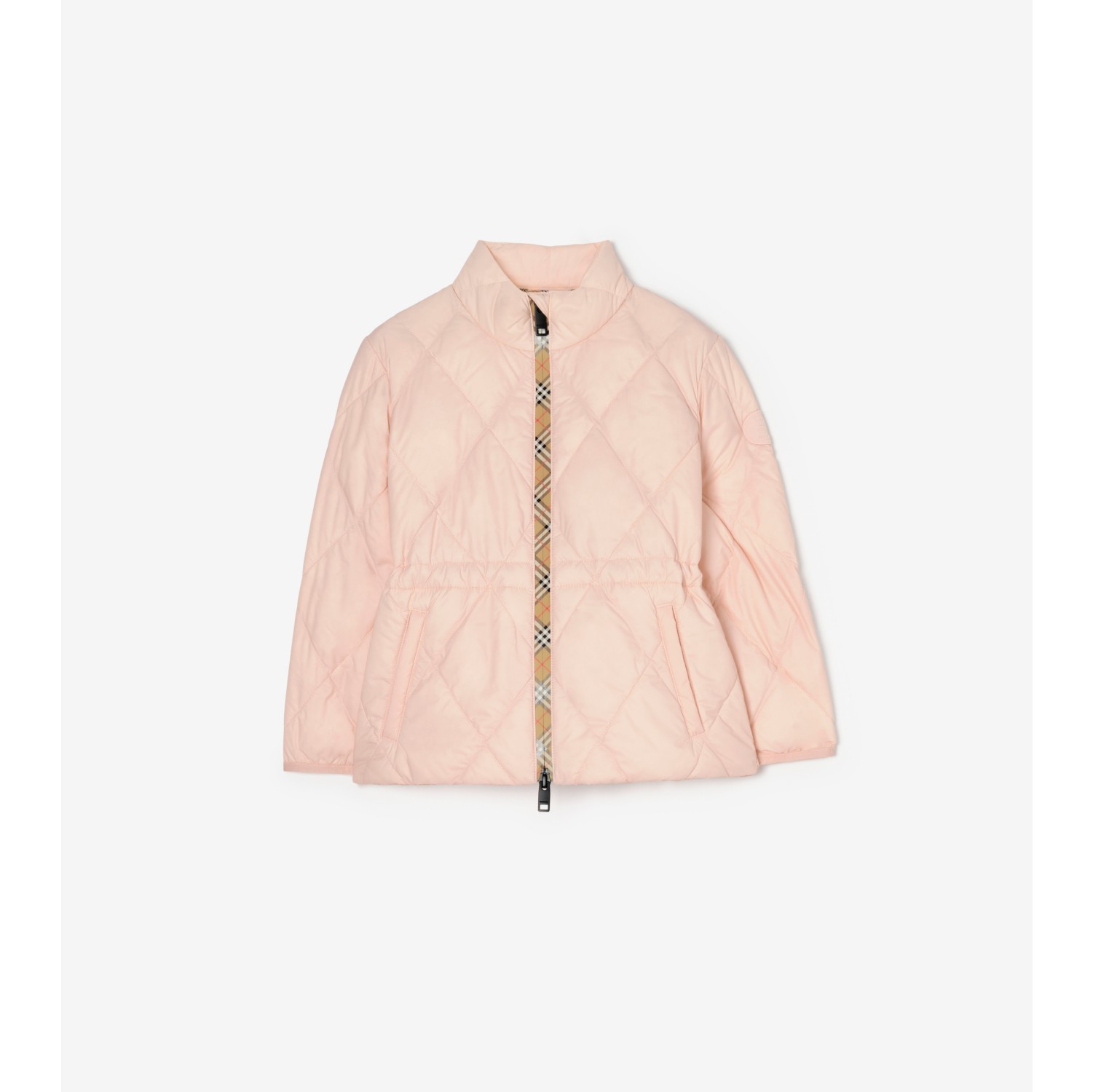 Checker-tape Nylon Puffer Jacket