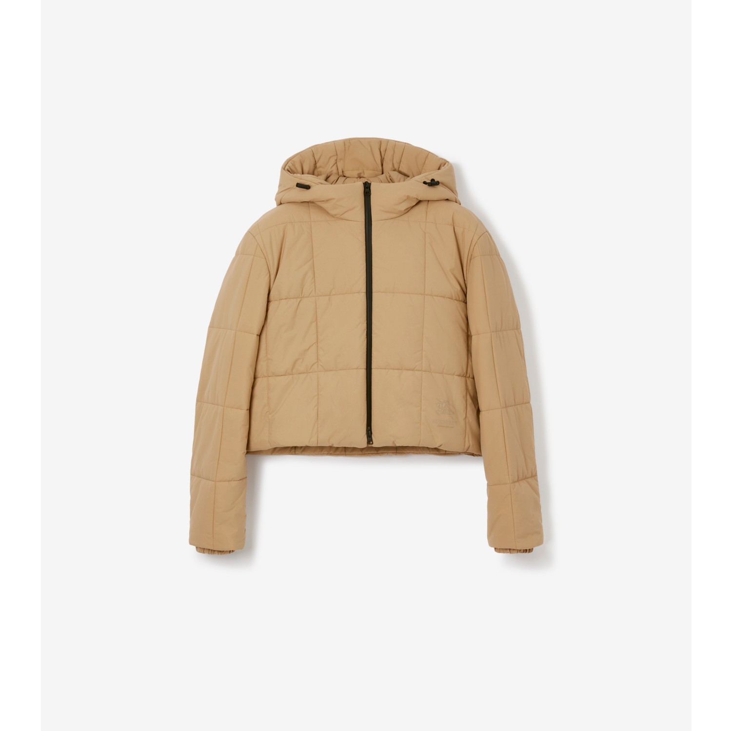 Cropped Nylon Quilted Jacket