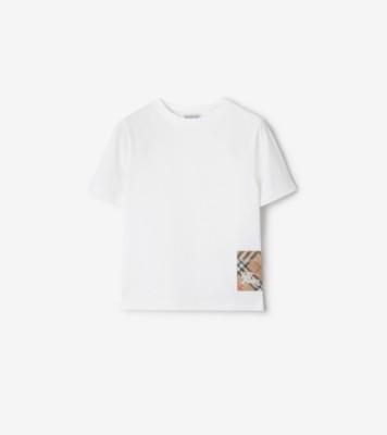 チェックラベル コットンTシャツ (ホワイト) | Burberry®公式サイト