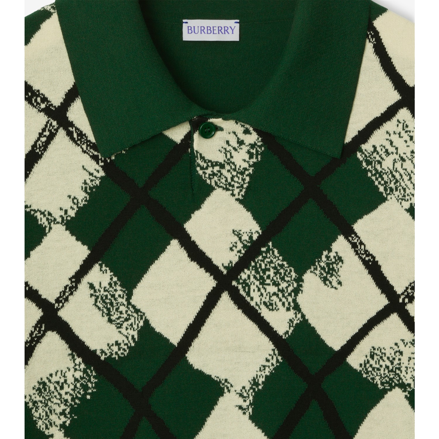 Baumwoll-Poloshirt im Argyle-Design