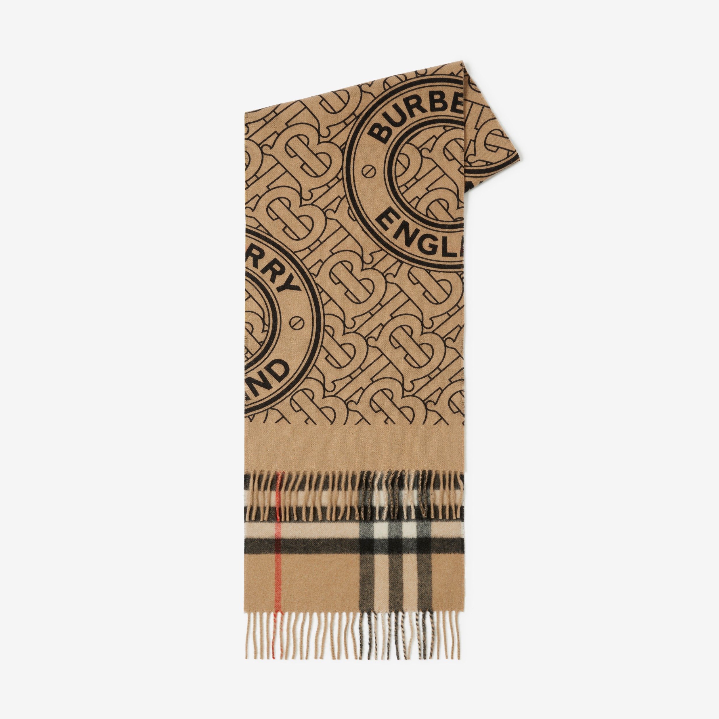 Montage Cashmere Reversible Scarf in Archive Beige | Burberry® Official - 2