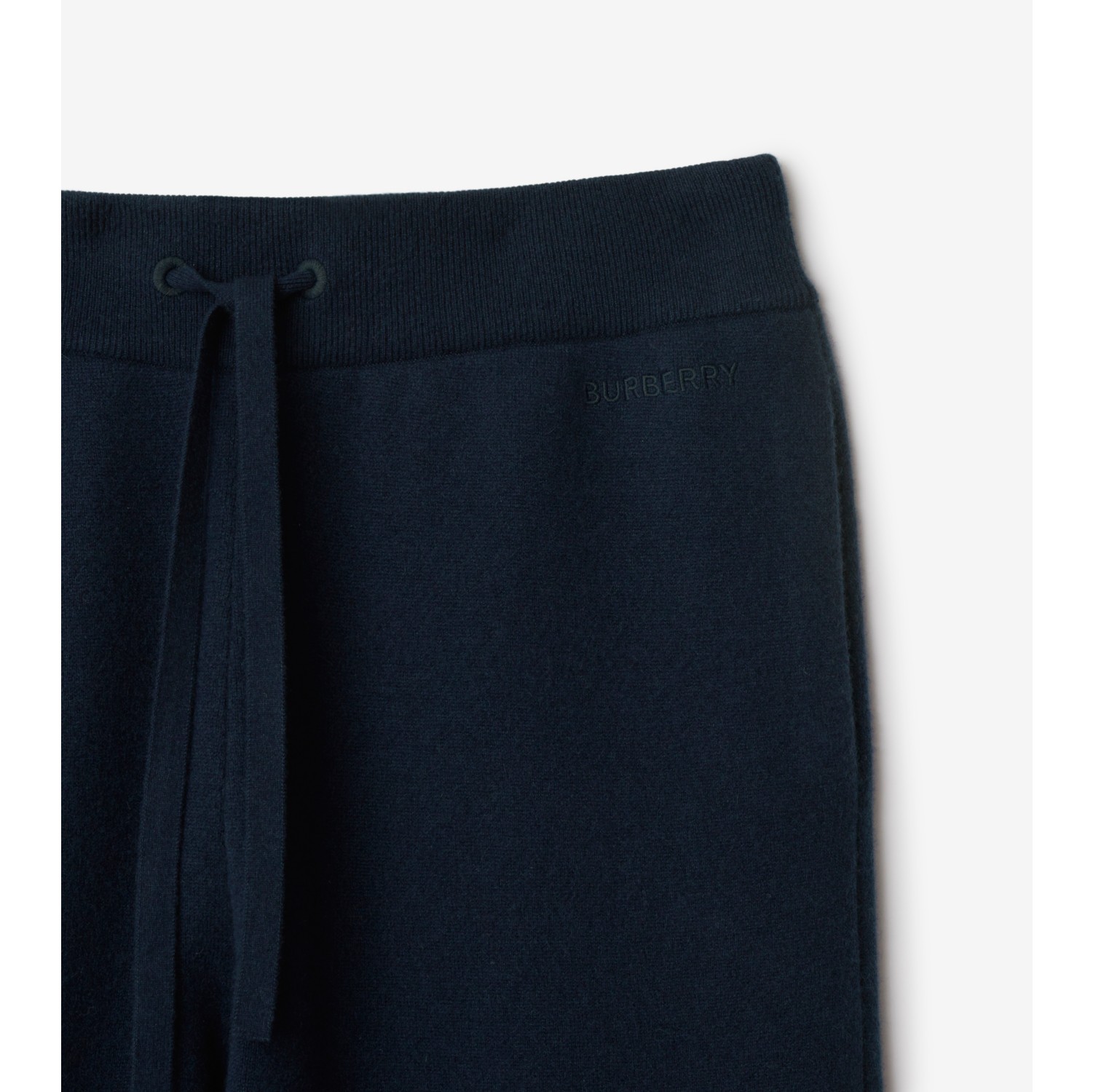 Cashmere Blend Jogging Pants in Navy Men Burberry® Official