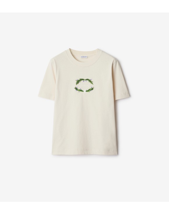 T-shirt en coton à logo avec chardon