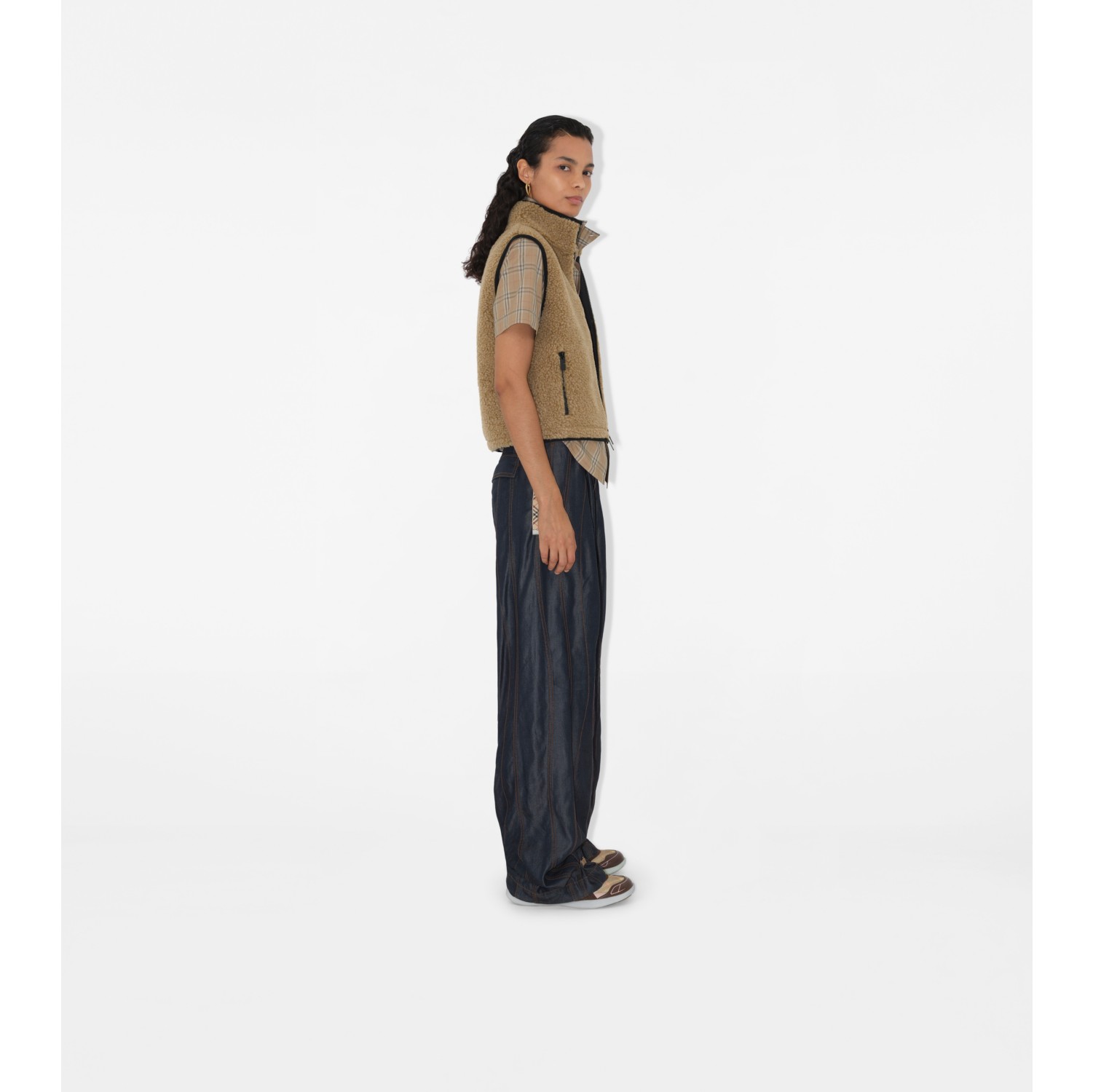 Cropped Fleece Gilet