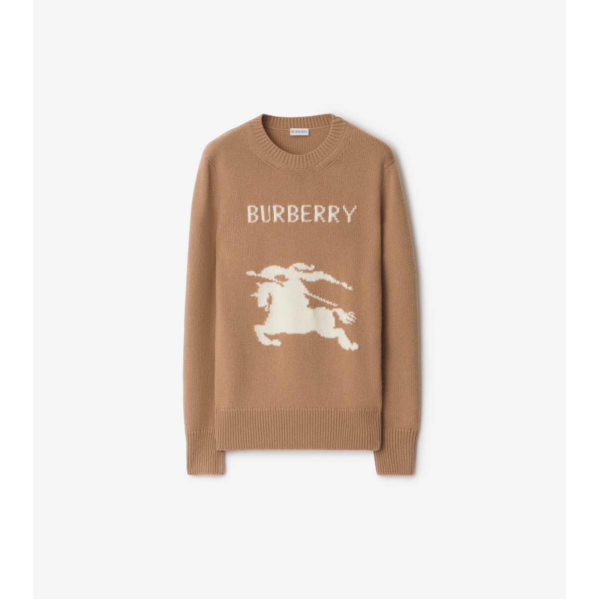 Burberry Ekd Wool Cashmere Sweater In Brown