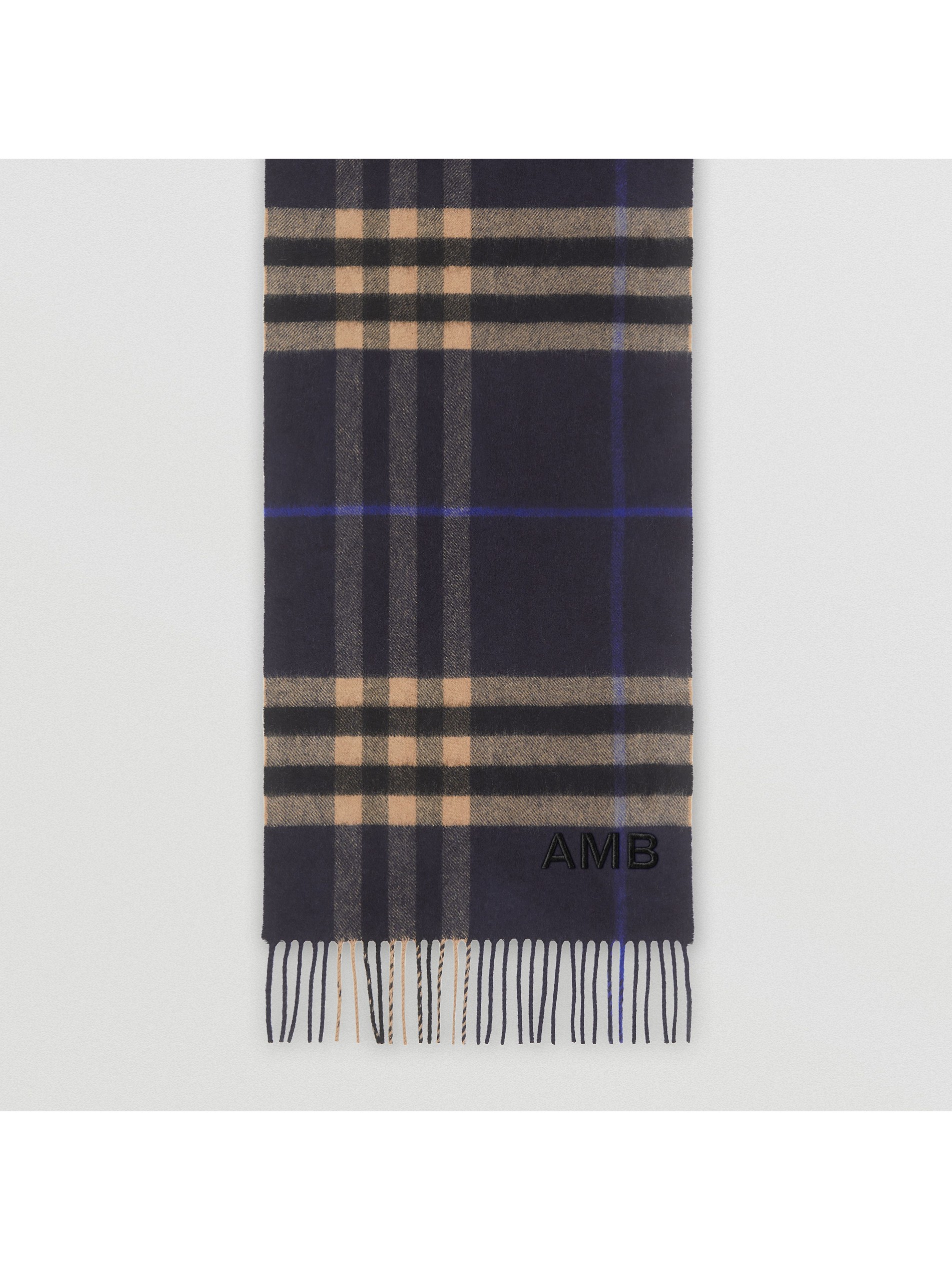 经典格纹羊绒围巾