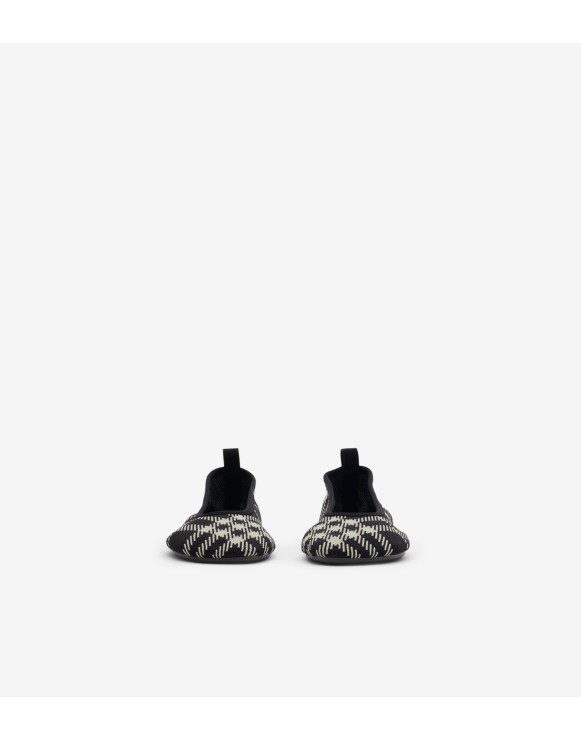 Check Knit Baby Ballerinas