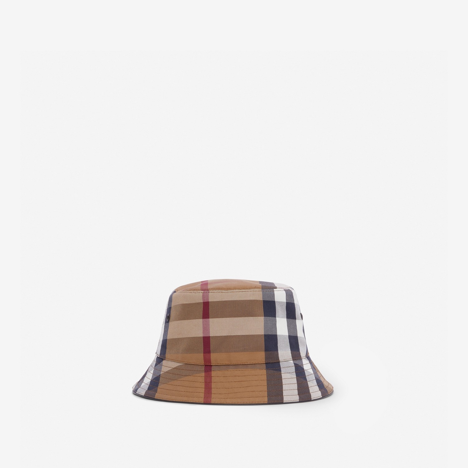 大号格纹棉质帆布渔夫帽 (桦木棕) | Burberry® 博柏利官网