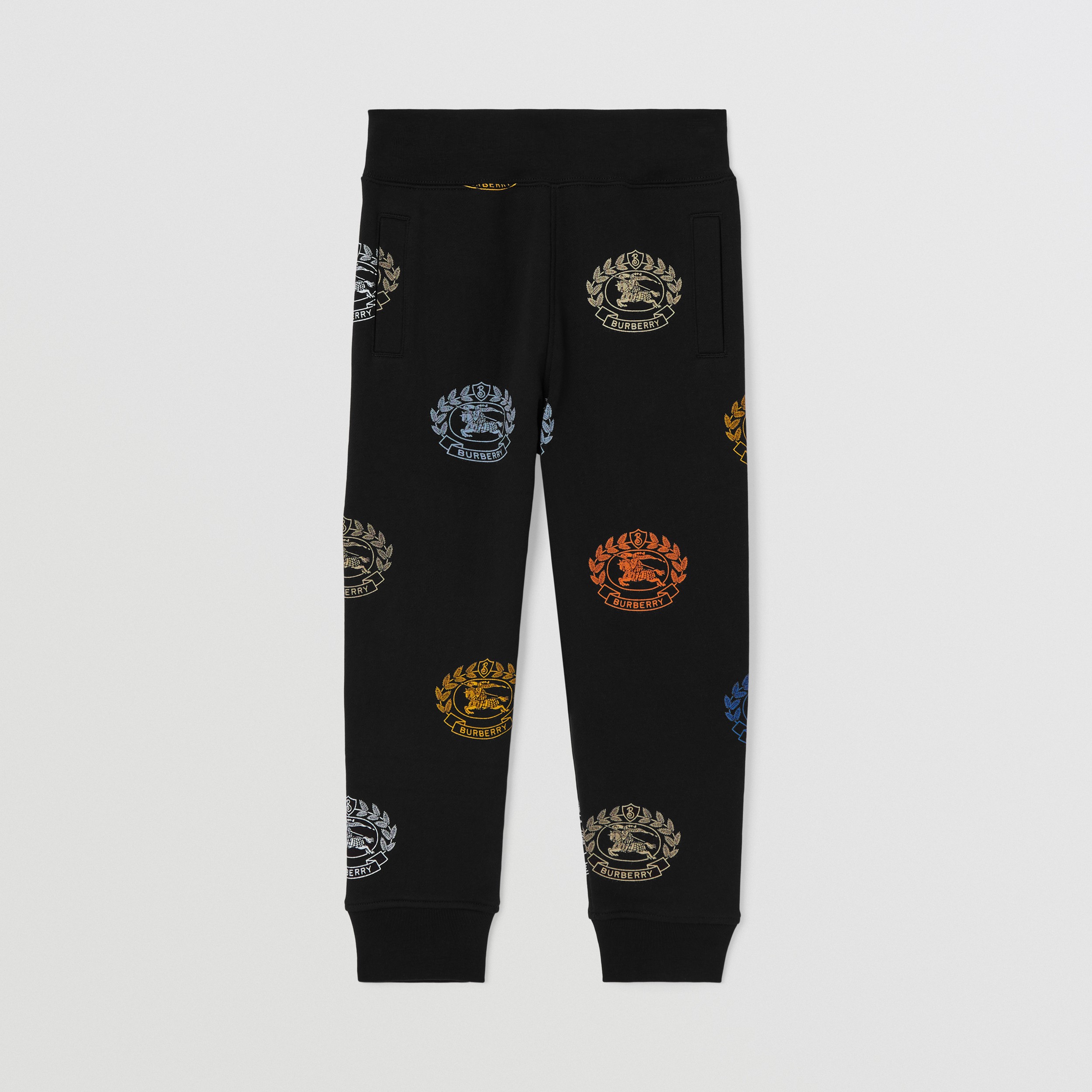 EKD Print Cotton Jogging Pants in Black | Burberry® Official - 1