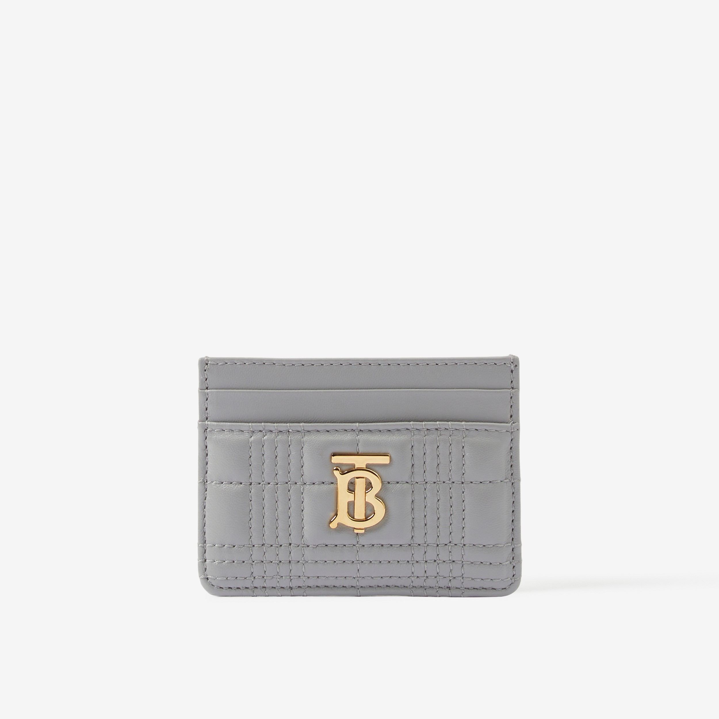 Quilted Leather Lola Card Case in Cloud Grey - Women | Burberry® Official - 1