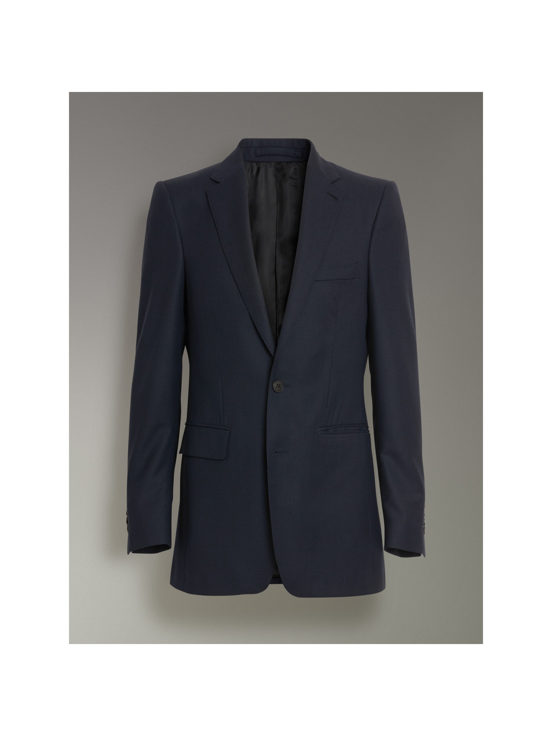 修身剪裁羊毛西装 (海军蓝) - 男士 | burberry 博柏利