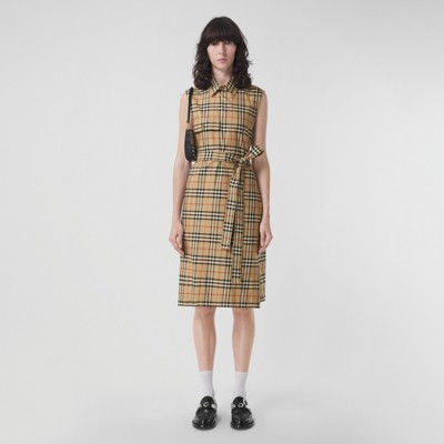 Burberry Vintage Check Cotton Shirt Dress - BOPF