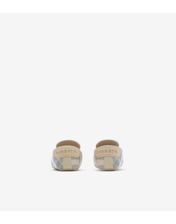 Check Nylon Blend Booties