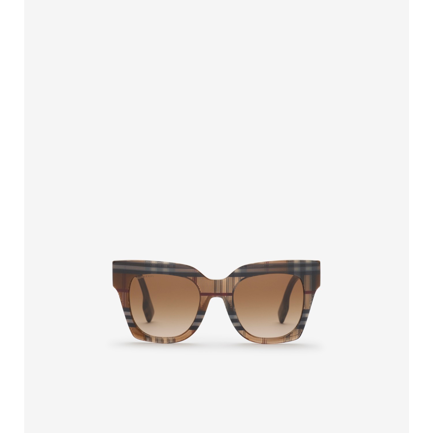 Check Square Sunglasses in Birch brown Women Burberry Official